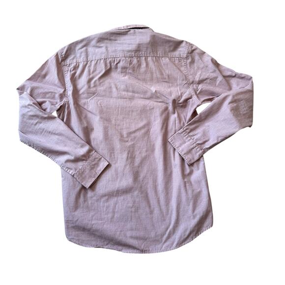 QUIKSILVER Modern Fit;  Long sleeve, button down, shirt, size Medium, Light Red - Picture 2 of 10